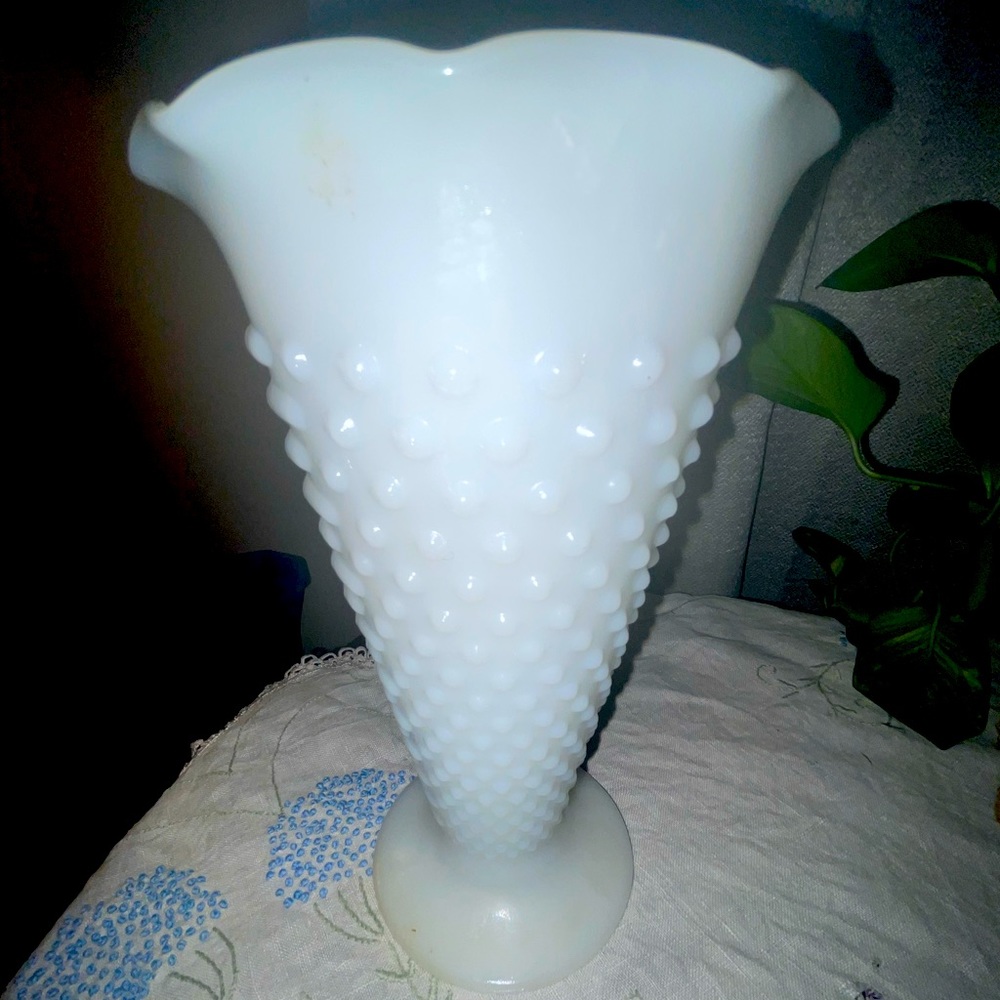 Hobnail Vintage Large Vase